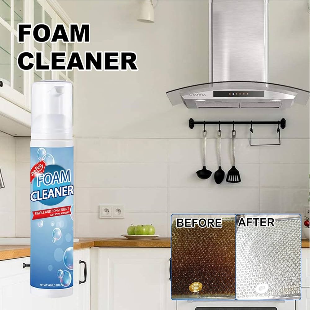 Multi-Purpose Cleaning Foam - Just Spray & Wipe,All Purpose Cleaning Spray,Bubble Cleaner Foam Spray,Foaming Heavy Oil Stain Cleaner,Foam Cleaner All Purpose