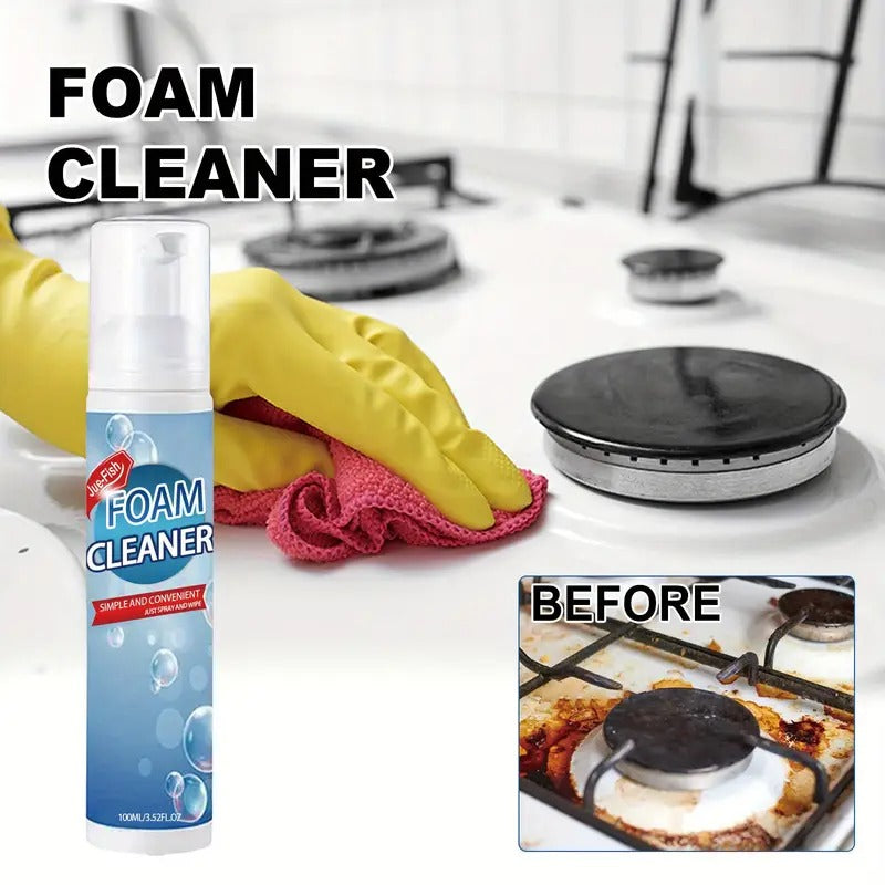 Multi-Purpose Cleaning Foam - Just Spray & Wipe,All Purpose Cleaning Spray,Bubble Cleaner Foam Spray,Foaming Heavy Oil Stain Cleaner,Foam Cleaner All Purpose